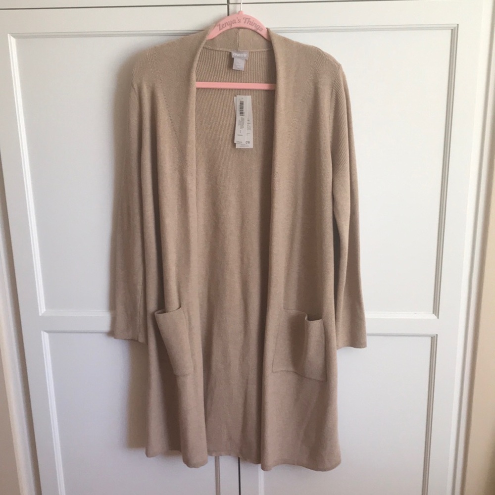 Chico’s Open Front Long Cardigan